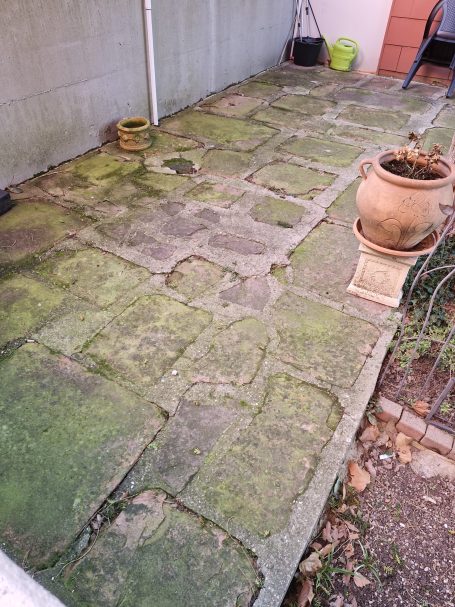 Steinreinigung vorher 